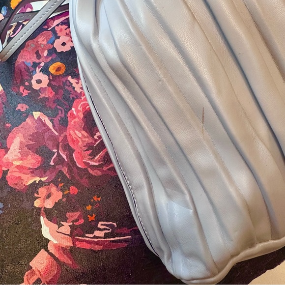 NWT Zara Pleated Drawstring Bucket Bag Periwinkle *See all Pics* - Picture 4 of 5